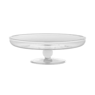 Zafferano Bilia glass serving stand large with white little ball - Buy now on ShopDecor - Discover the best products by ZAFFERANO design