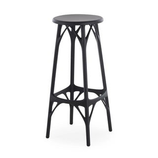 Kartell A.I. stool Light with seat h. 75 cm. for indoor/outdoor use Kartell Black NE - Buy now on ShopDecor - Discover the best products by KARTELL design