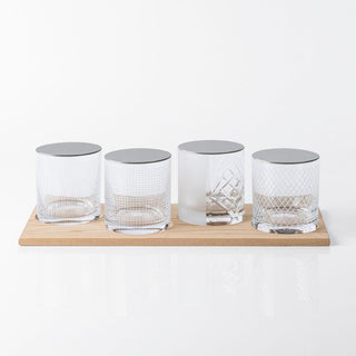 KnIndustrie Kn-Jars set 4 kitchen containers with cedar plank - Buy now on ShopDecor - Discover the best products by KNINDUSTRIE design