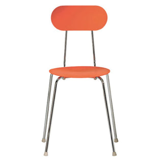 Magis Mariolina polypropylene stackable chair with chromed frame h. 85 cm. Magis Orange 1085C - Buy now on ShopDecor - Discover the best products by MAGIS design