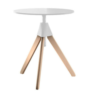 Magis The Wild Bunch Topsy table in beech with colored joint and screw diam. 60 cm. Magis Natural beech/White - Buy now on ShopDecor - Discover the best products by MAGIS design