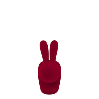 Qeeboo Rabbit Chair Baby Velvet Finish in the shape of a rabbit - Buy now on ShopDecor - Discover the best products by QEEBOO design