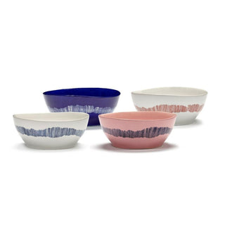 Serax Feast bowl diam. 18 cm. lapis lazuli swirl - stripes white - Buy now on ShopDecor - Discover the best products by SERAX design