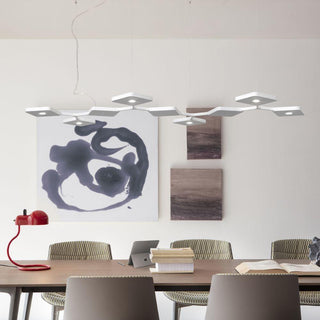 Stilnovo Quad suspension lamp LED bi-emission with 9 modules white - Buy now on ShopDecor - Discover the best products by STILNOVO design